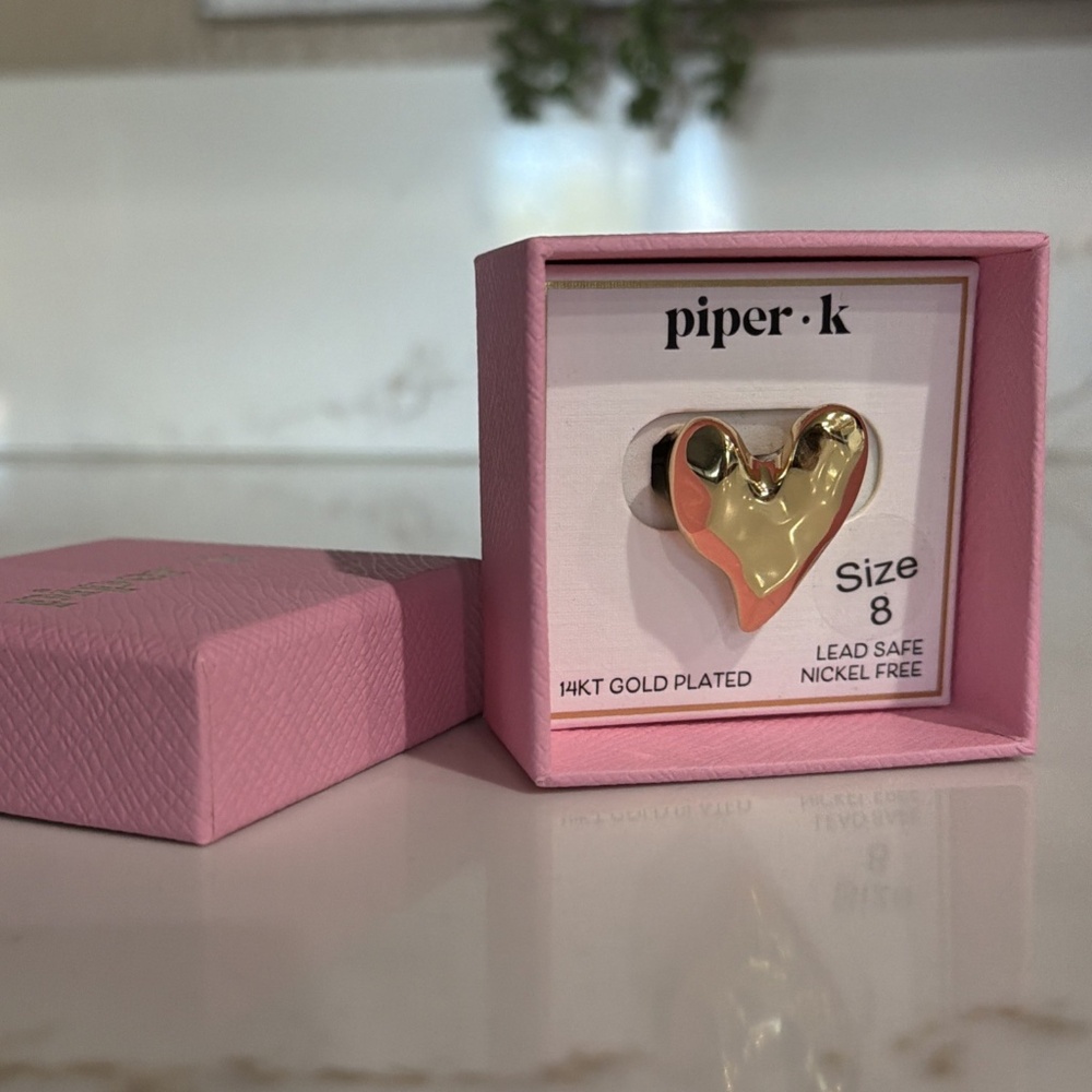 Piper K Gold Plated Heart Ring